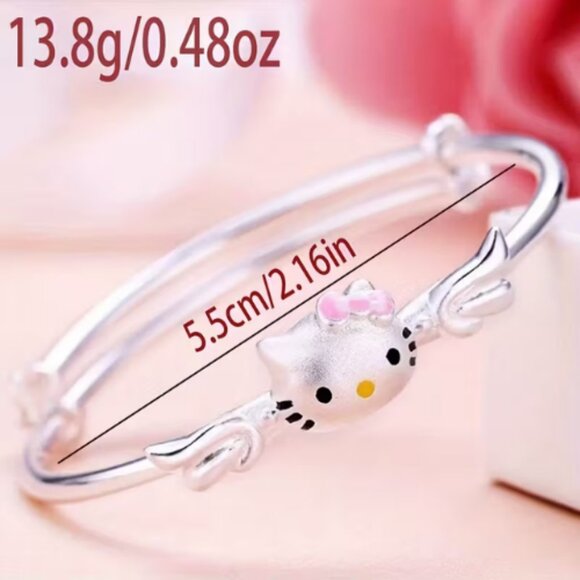 Hello Kitty Silver Semi Adjustable Bracelet NWT - Picture 2 of 5
